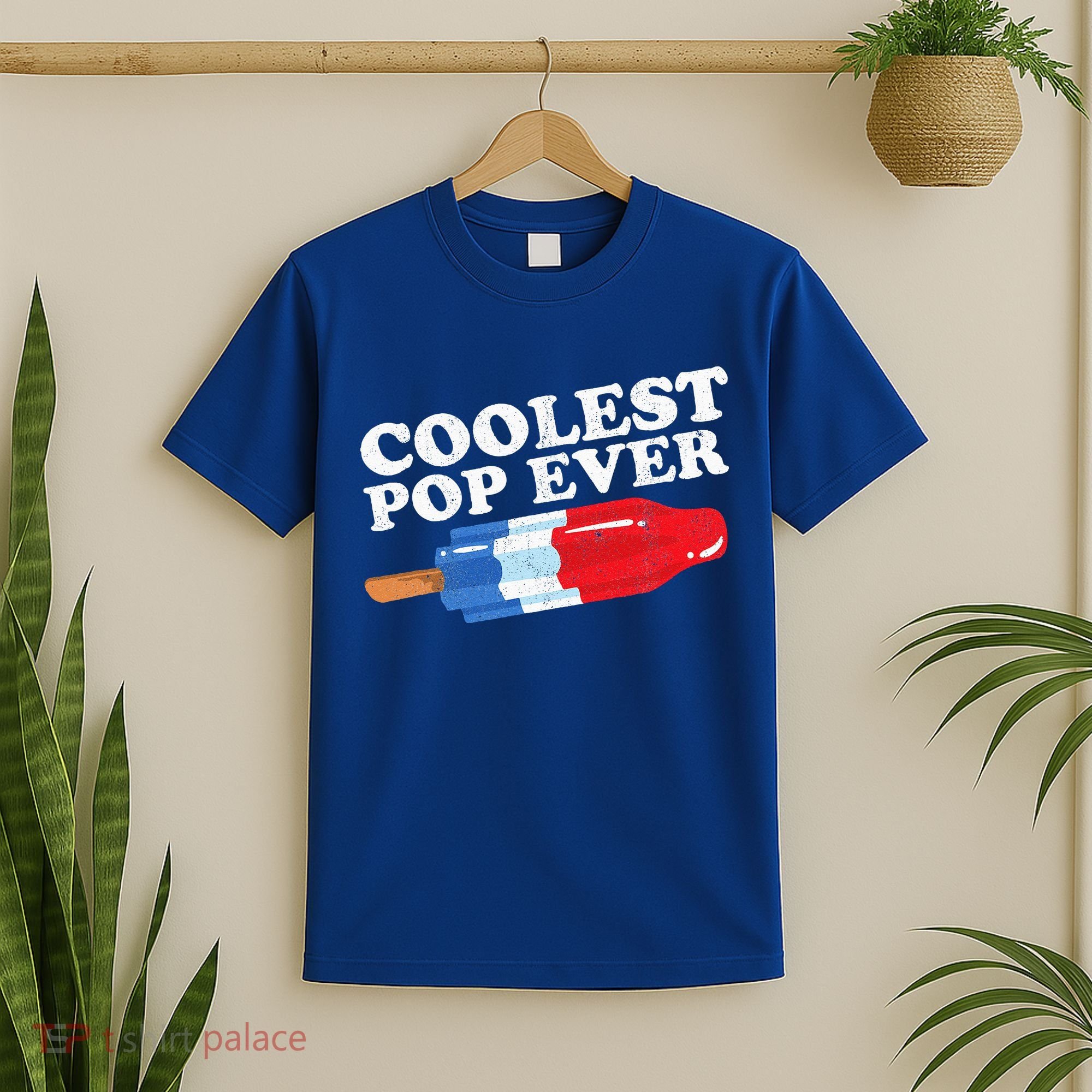 Coolest Pop Ever Popsicle Funny Retro Bomb Fathers Day Gift T-Shirt