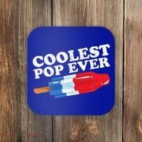 Coolest Pop Ever Popsicle Funny Retro Bomb Fathers Day Gift Coaster thumb 0