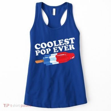 Coolest Pop Ever Popsicle Funny Retro Bomb Fathers Day Gift Women's Tank Top