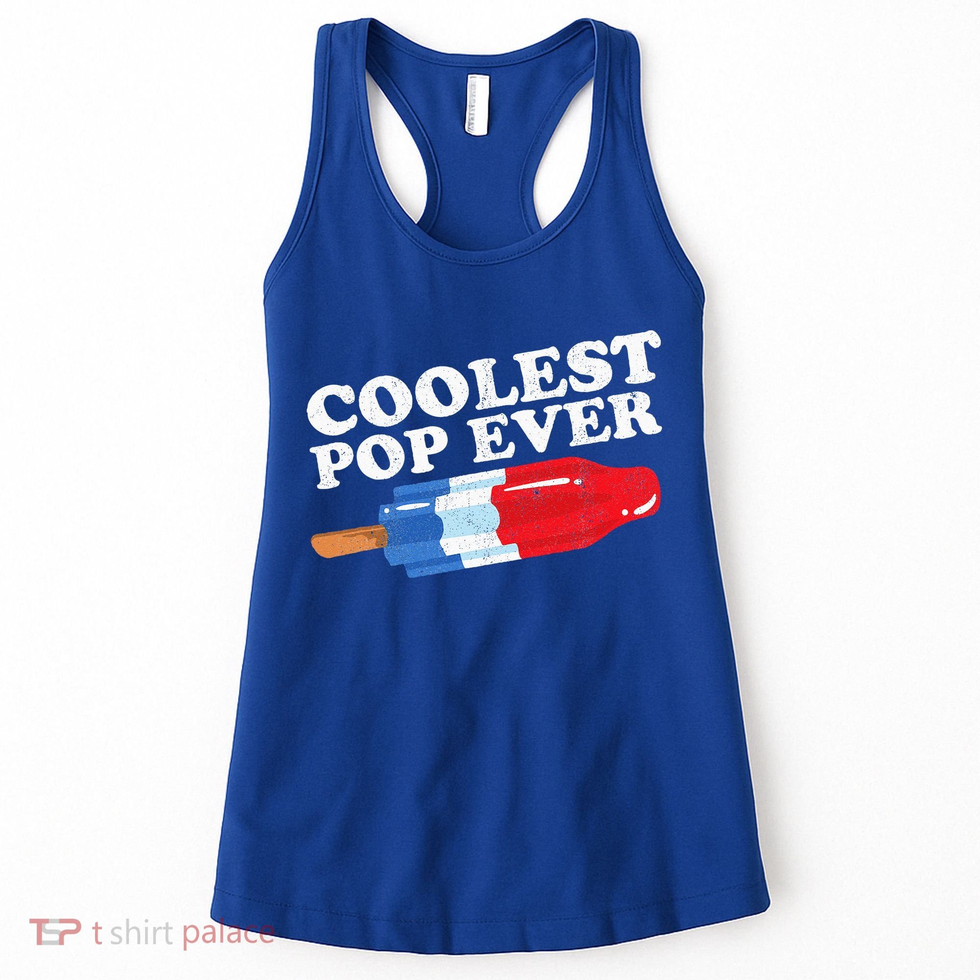 Coolest Pop Ever Popsicle Funny Retro Bomb Fathers Day Gift Women's Tank Top