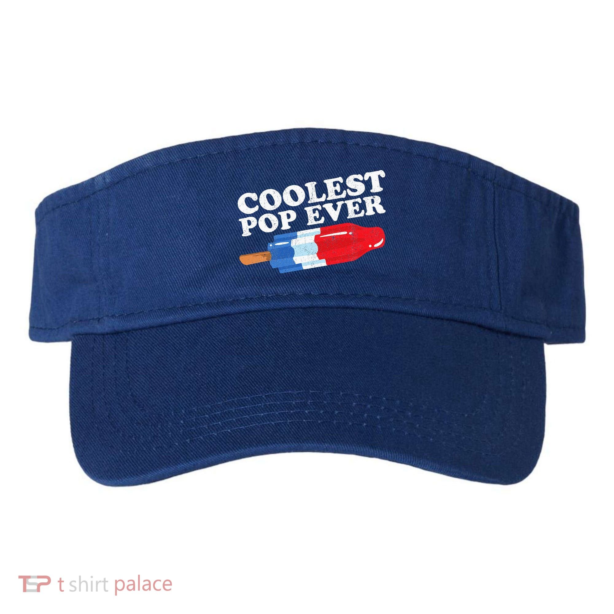 Coolest Pop Ever Popsicle Funny Retro Bomb Fathers Day Gift Visor