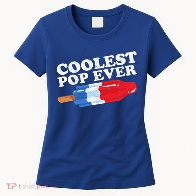Coolest Pop Ever Popsicle Funny Retro Bomb Fathers Day Gift Women's T-Shirt