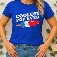 Coolest Pop Ever Popsicle Funny Retro Bomb Fathers Day Gift Women's T-Shirt thumb 2