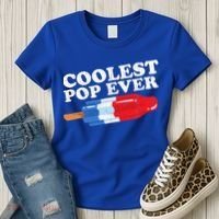 Coolest Pop Ever Popsicle Funny Retro Bomb Fathers Day Gift Women's T-Shirt thumb 3