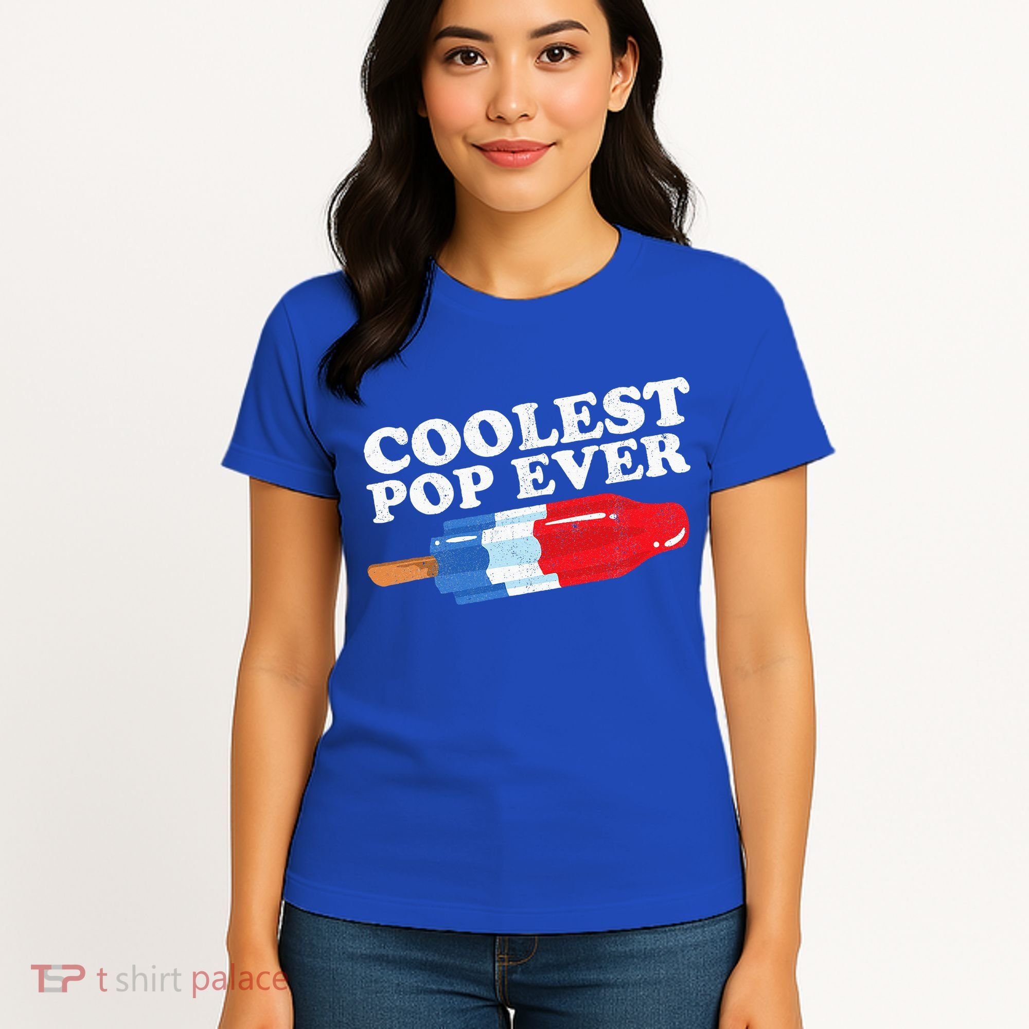 Coolest Pop Ever Popsicle Funny Retro Bomb Fathers Day Gift Women's T-Shirt