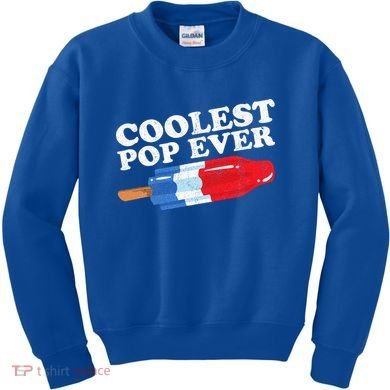 Coolest Pop Ever Popsicle Funny Retro Bomb Fathers Day Gift Kids Sweatshirt