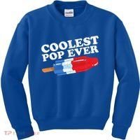 Coolest Pop Ever Popsicle Funny Retro Bomb Fathers Day Gift Kids Sweatshirt thumb 0