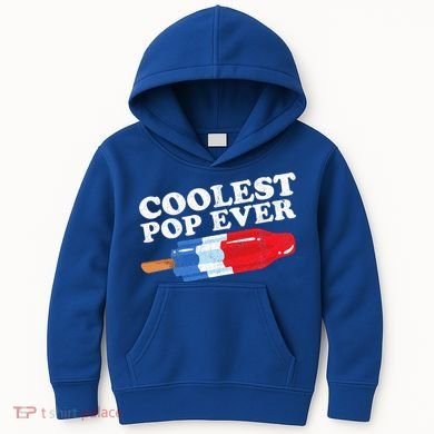 Coolest Pop Ever Popsicle Funny Retro Bomb Fathers Day Gift Kids Hoodie