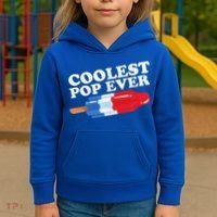 Coolest Pop Ever Popsicle Funny Retro Bomb Fathers Day Gift Kids Hoodie thumb 3