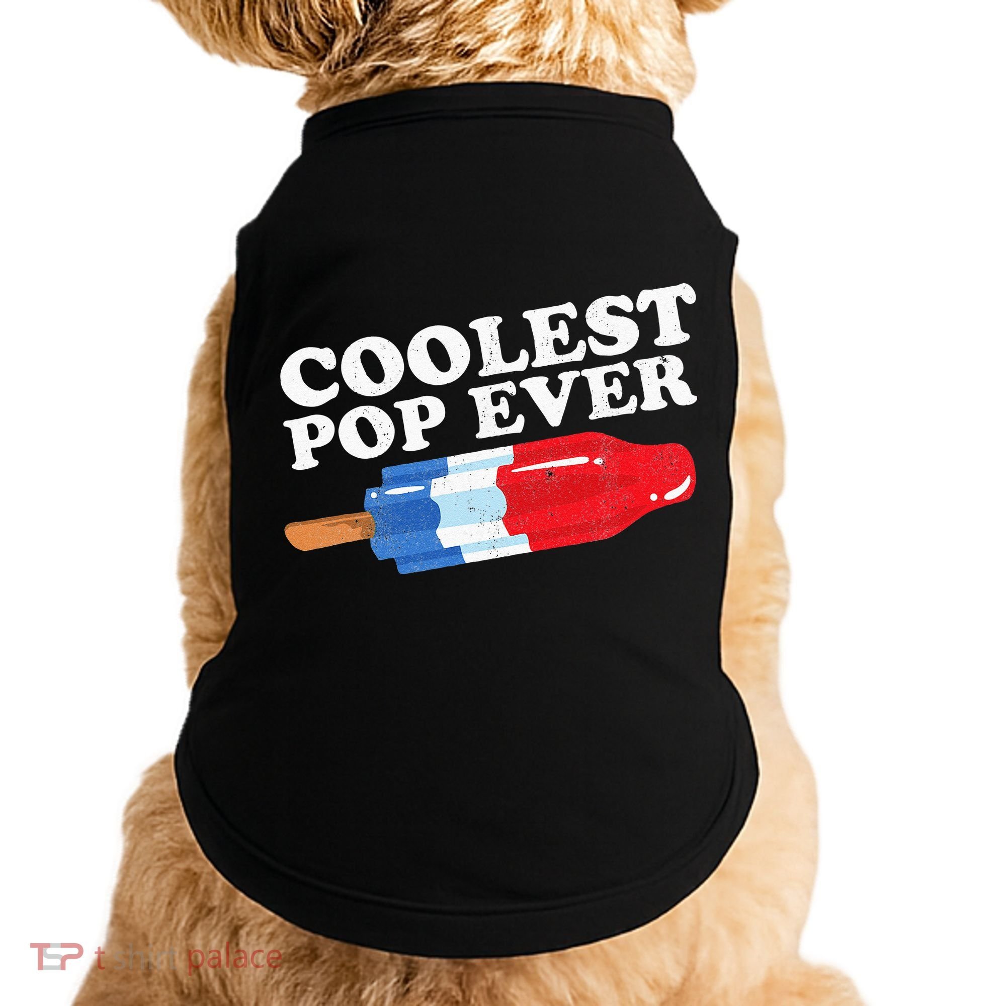 Coolest Pop Ever Popsicle Funny Retro Bomb Fathers Day Gift Doggie Tank