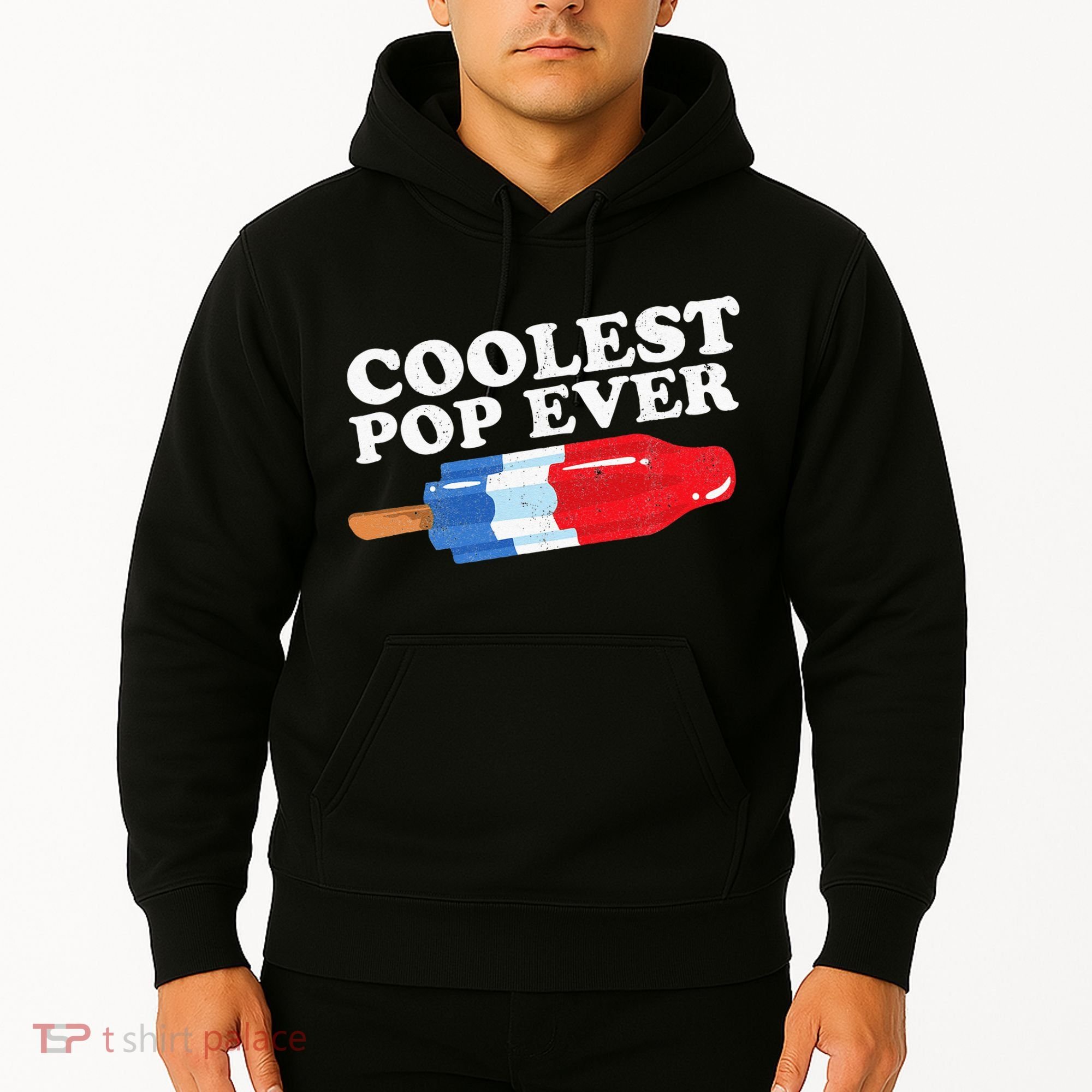 Coolest Pop Ever Popsicle Funny Retro Bomb Fathers Day Gift Hoodie