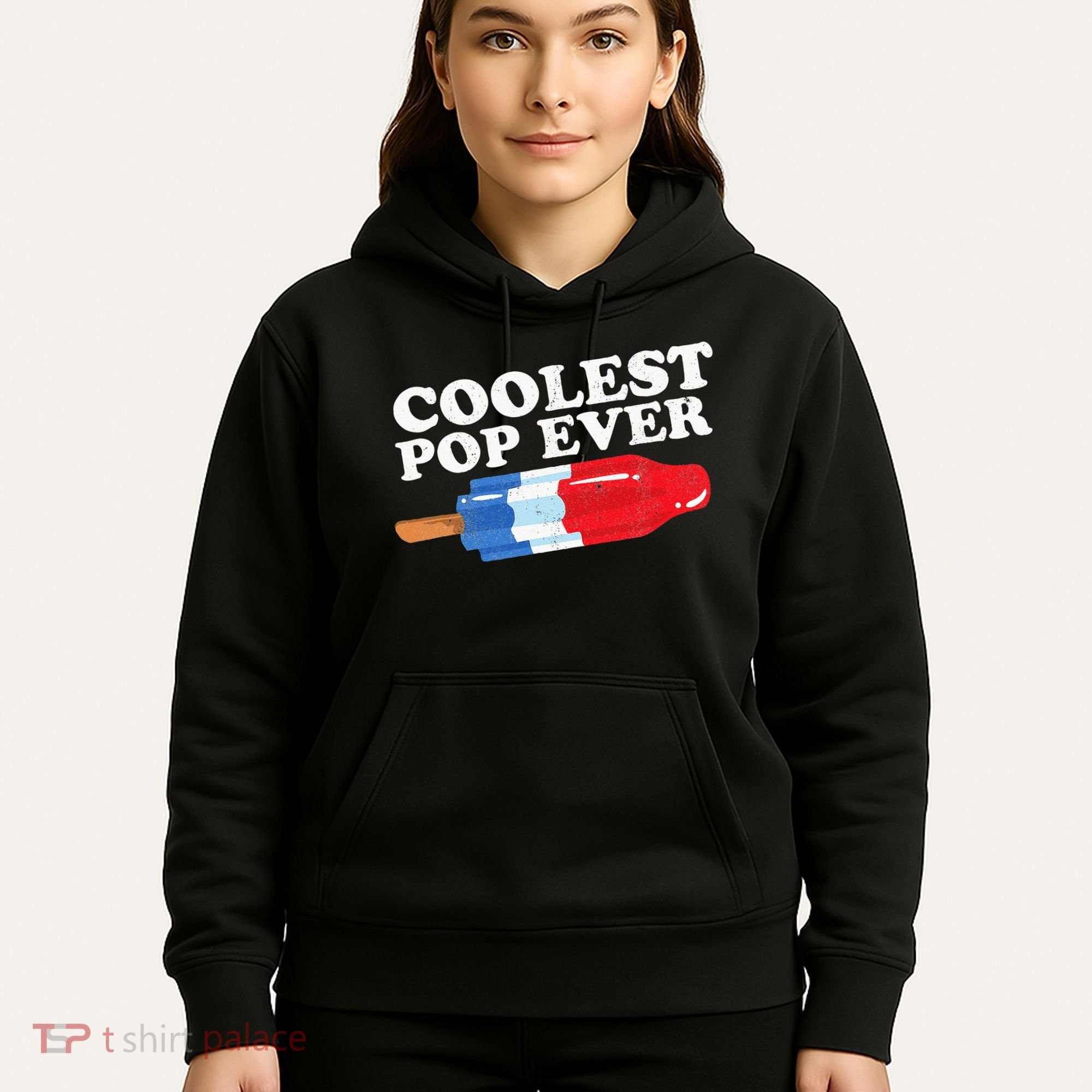 Coolest Pop Ever Popsicle Funny Retro Bomb Fathers Day Gift Hoodie