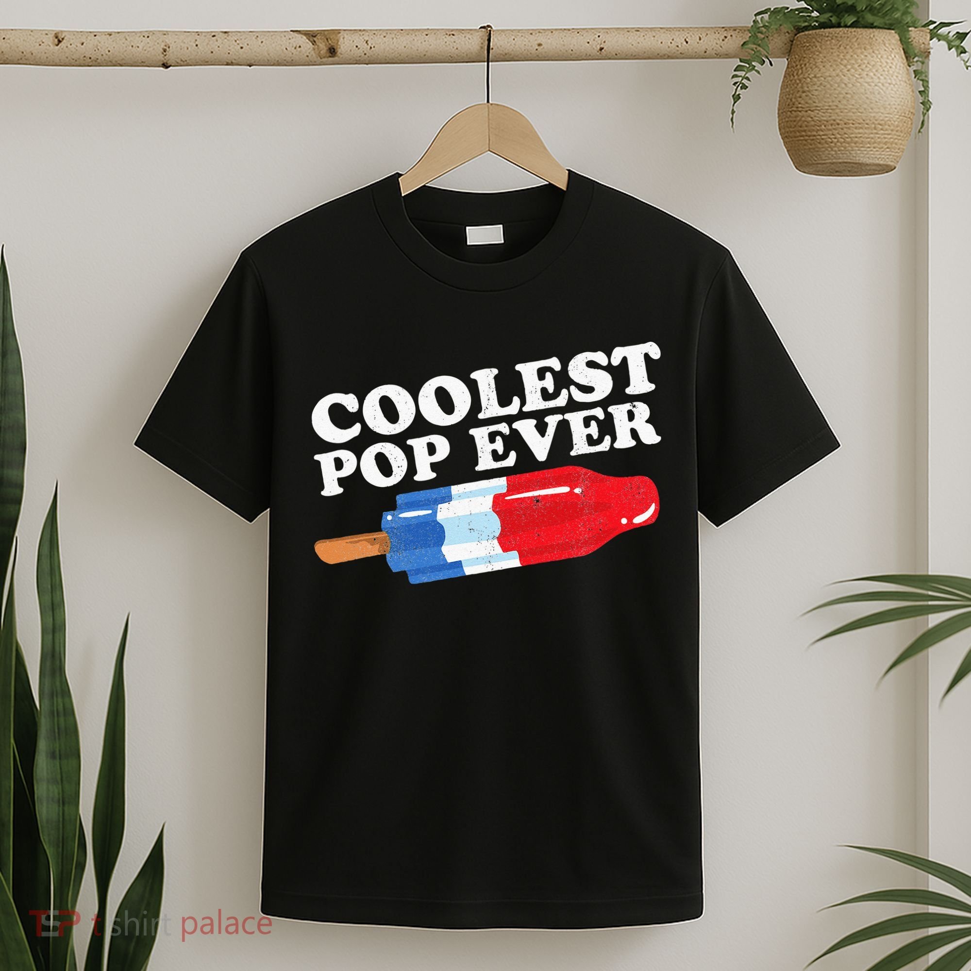Coolest Pop Ever Popsicle Funny Retro Bomb Fathers Day Gift T-Shirt
