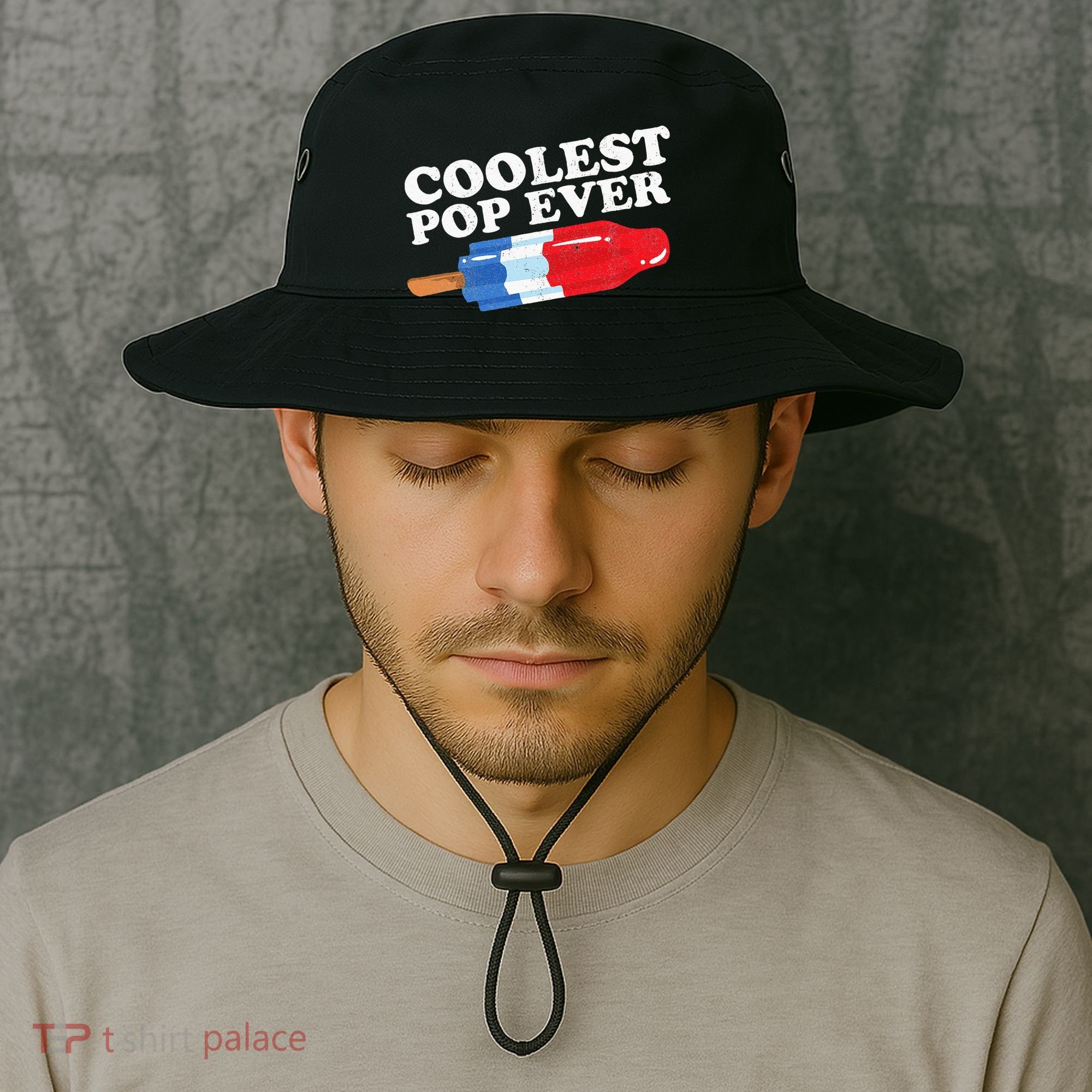 Coolest Pop Ever Popsicle Funny Retro Bomb Fathers Day Gift Bucket Hat