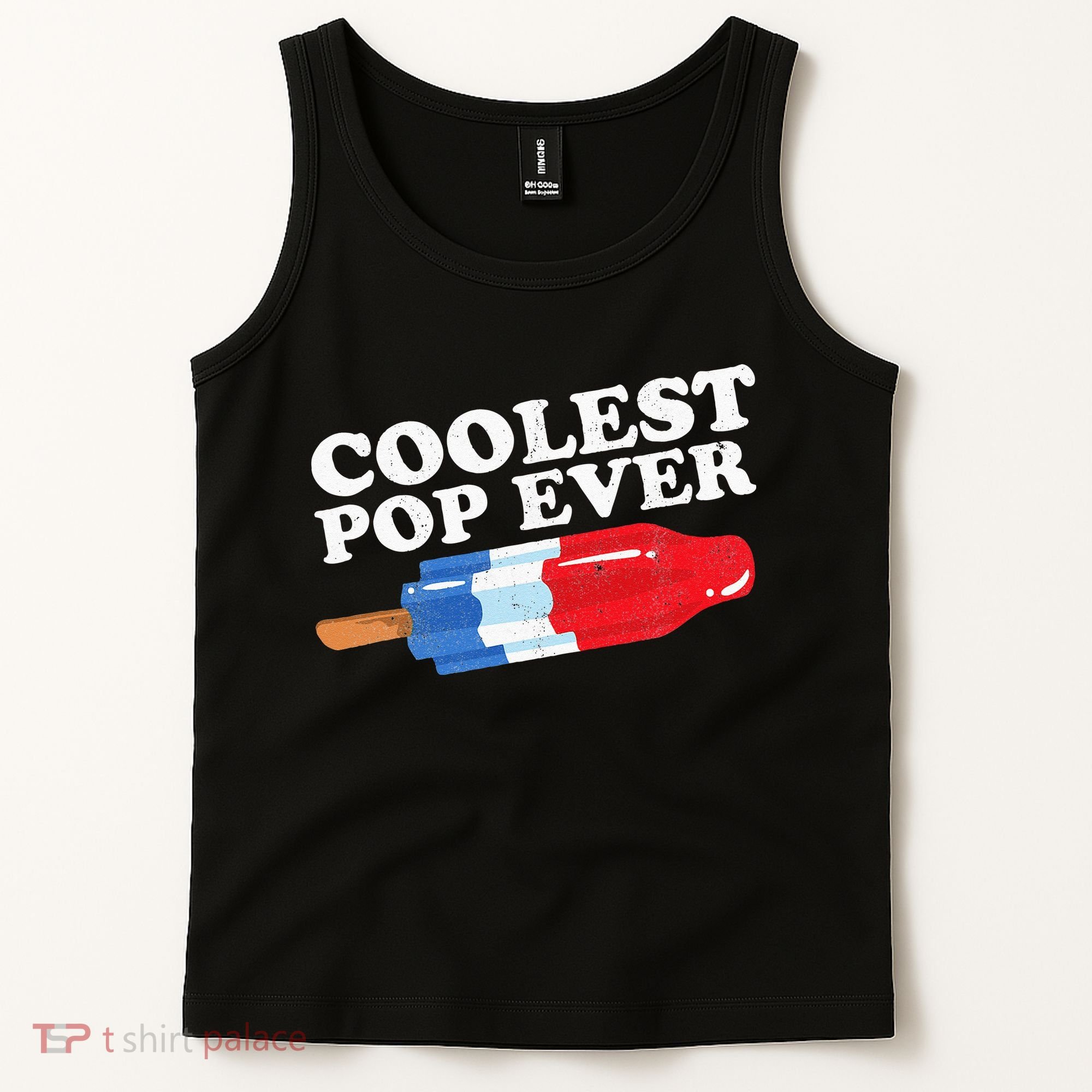 Coolest Pop Ever Popsicle Funny Retro Bomb Fathers Day Gift Tank Top