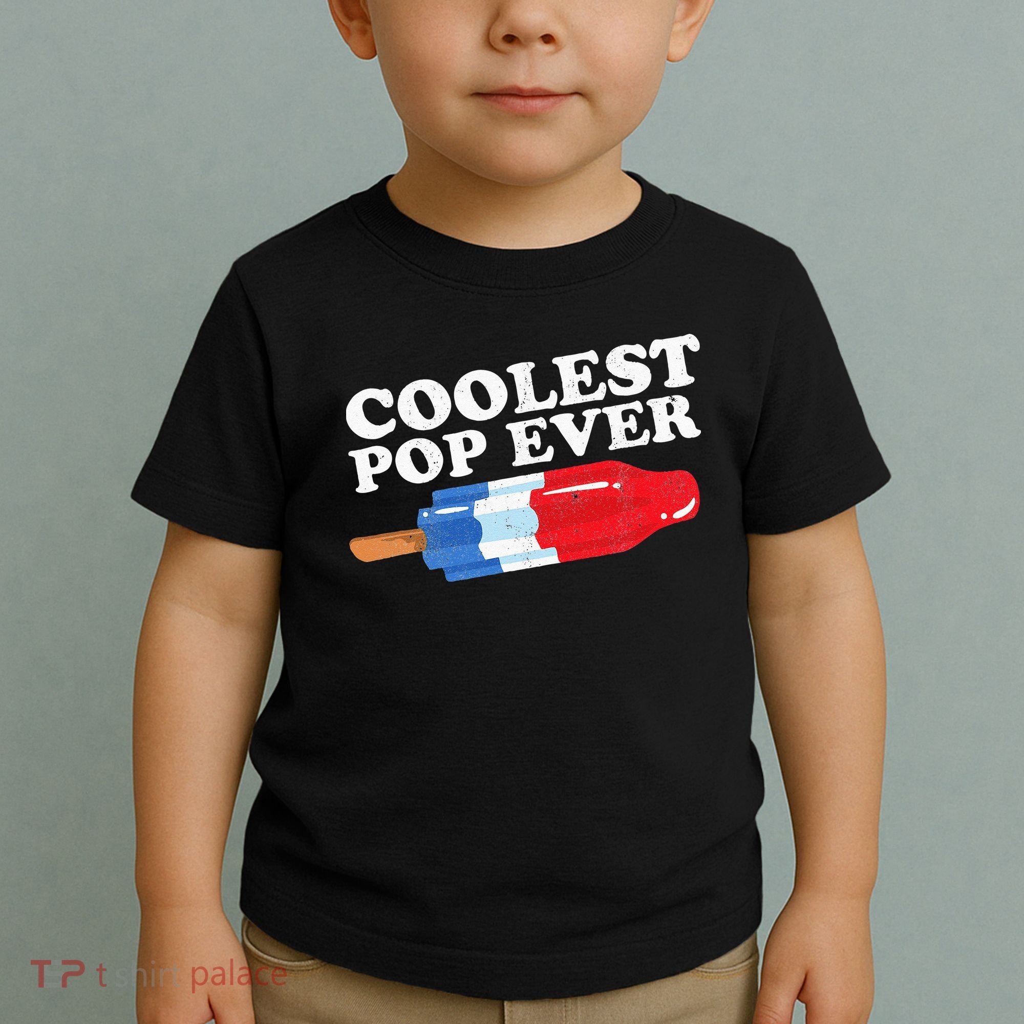 Coolest Pop Ever Popsicle Funny Retro Bomb Fathers Day Gift Toddler T-Shirt