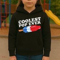 Coolest Pop Ever Popsicle Funny Retro Bomb Fathers Day Gift Kids Hoodie thumb 3