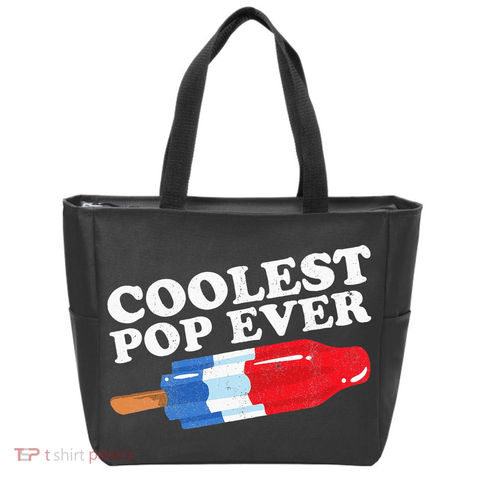 Coolest Pop Ever Popsicle Funny Retro Bomb Fathers Day Gift Tote Bag
