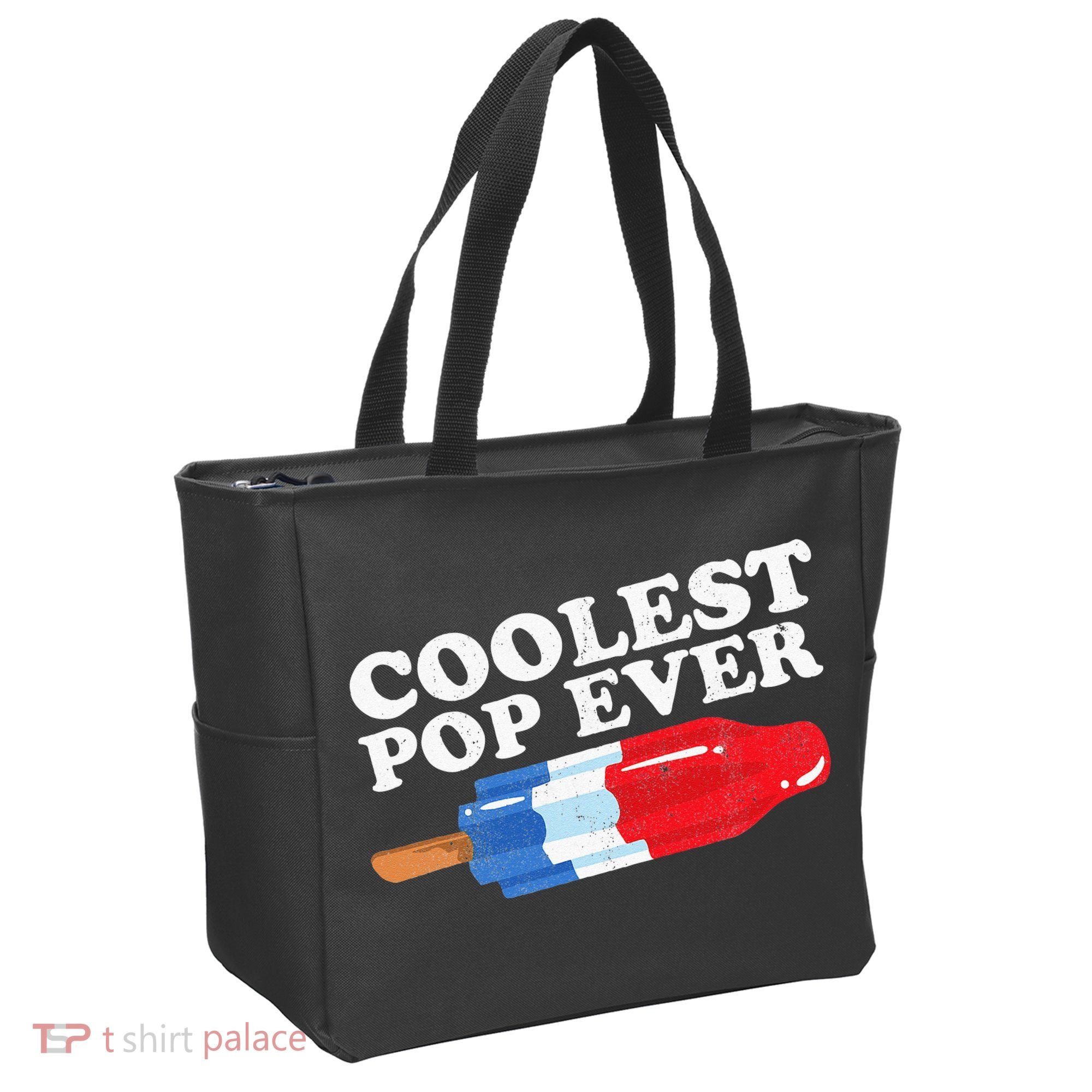 Coolest Pop Ever Popsicle Funny Retro Bomb Fathers Day Gift Tote Bag