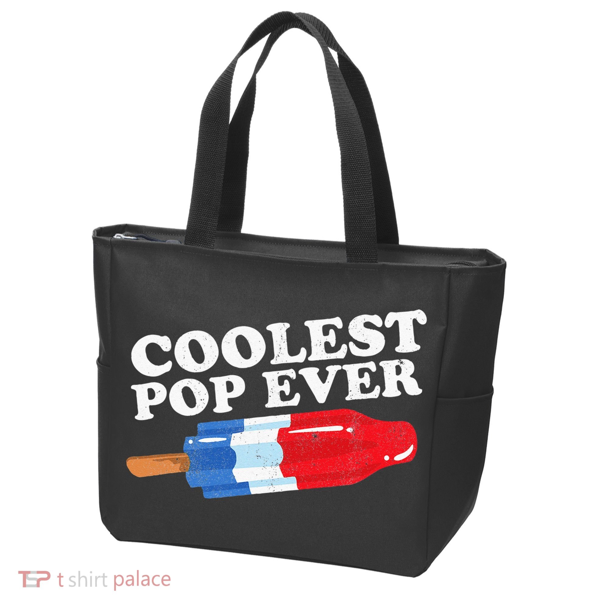 Coolest Pop Ever Popsicle Funny Retro Bomb Fathers Day Gift Tote Bag