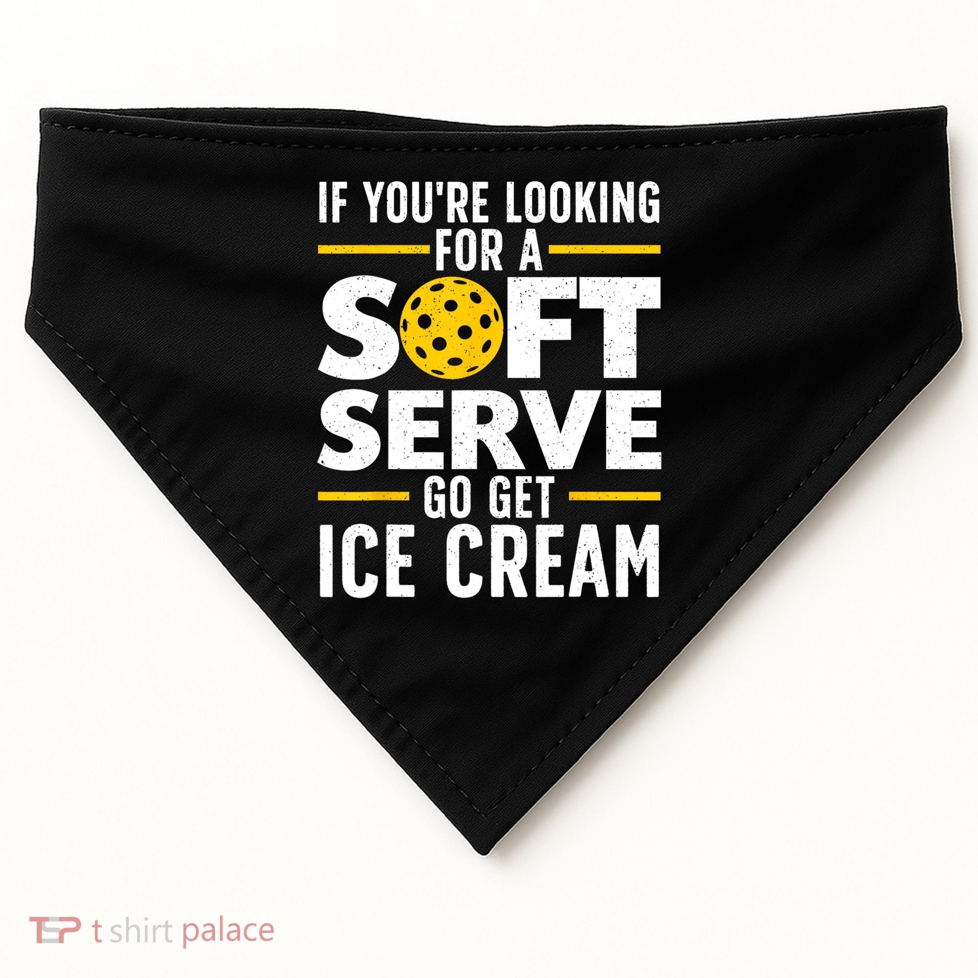 Cool Pickleball For Men Women Pickle Ball Player Soft Serve USA-Made Doggie Bandana