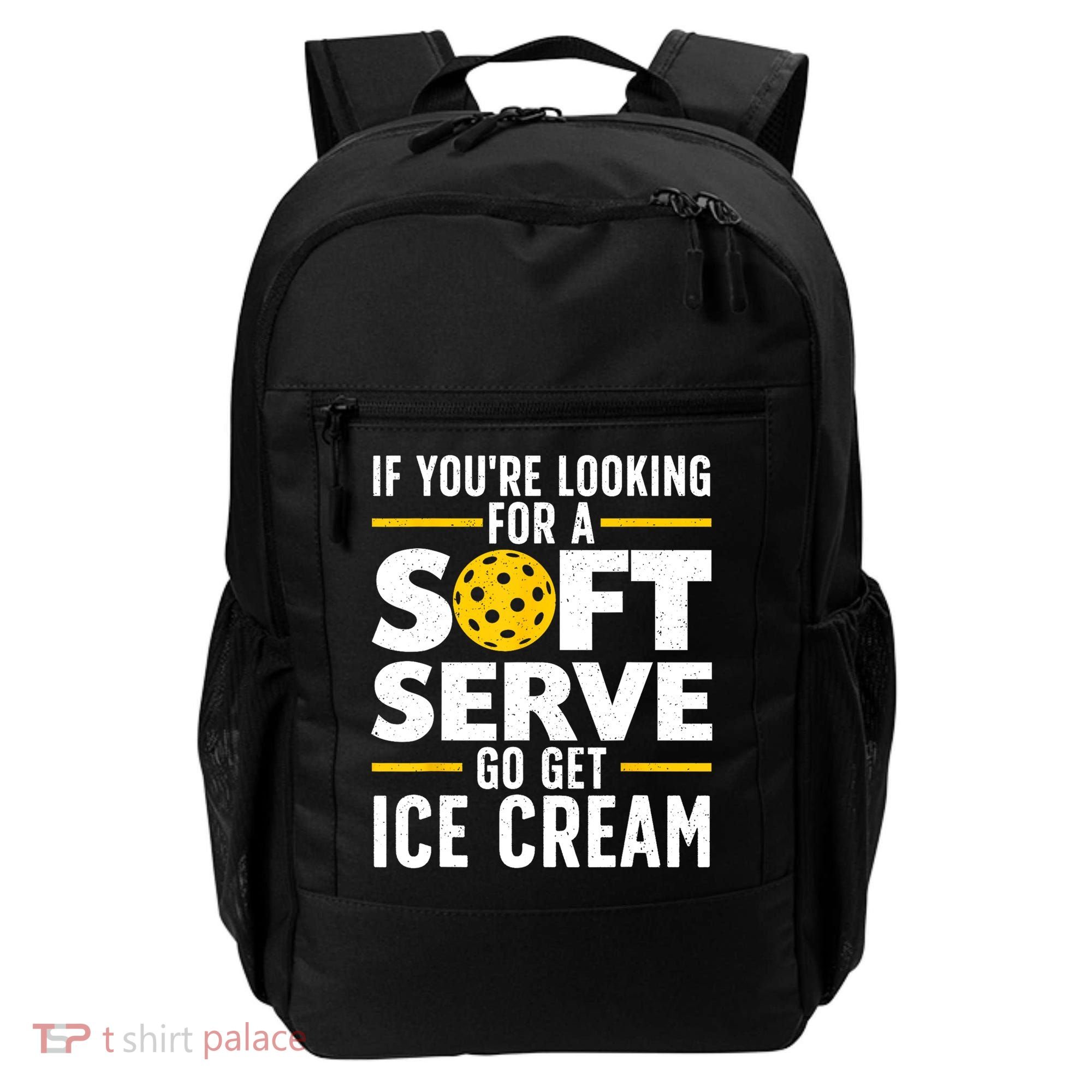 Cool Pickleball For Men Women Pickle Ball Player Soft Serve Backpack