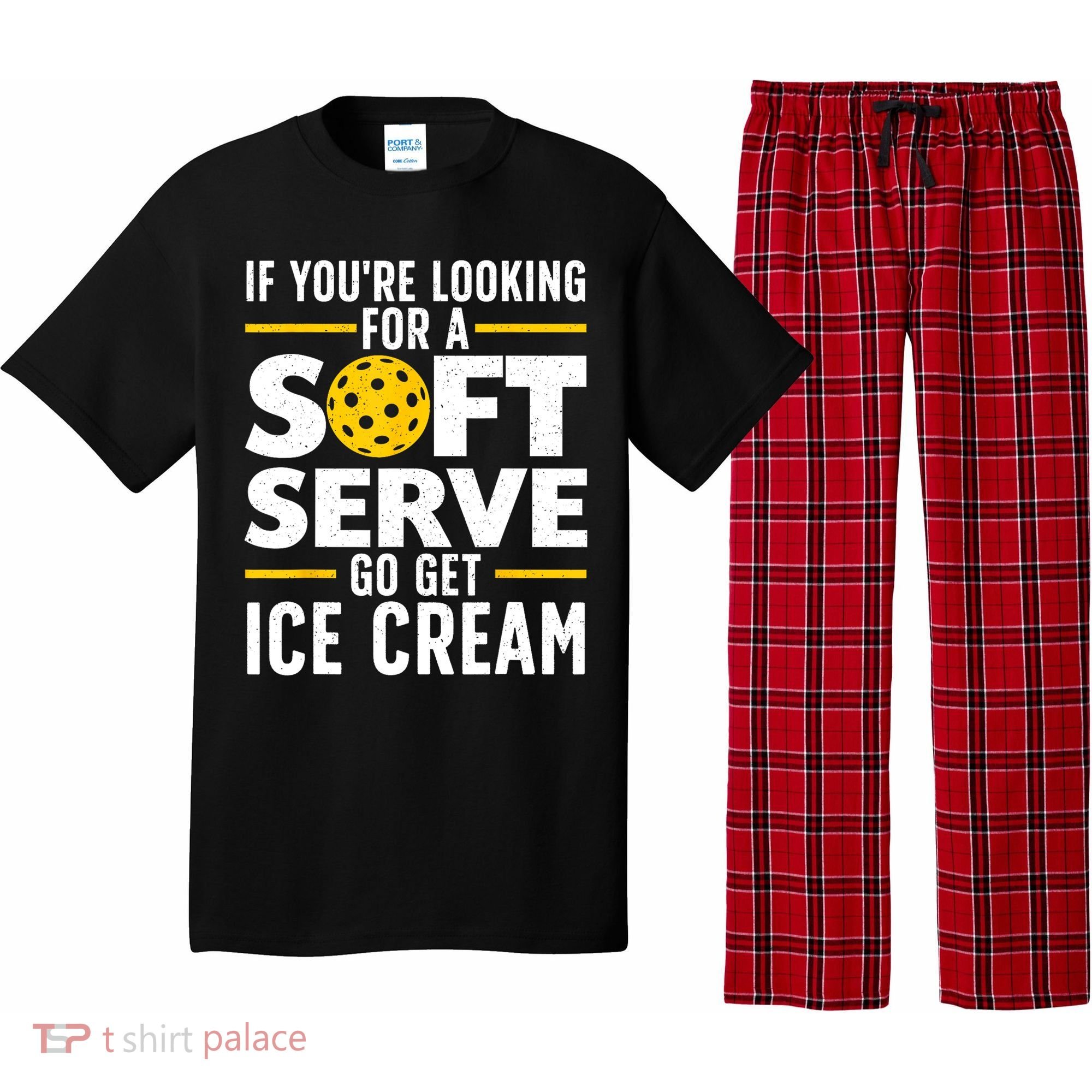 Cool Pickleball For Men Women Pickle Ball Player Soft Serve Pajama Set