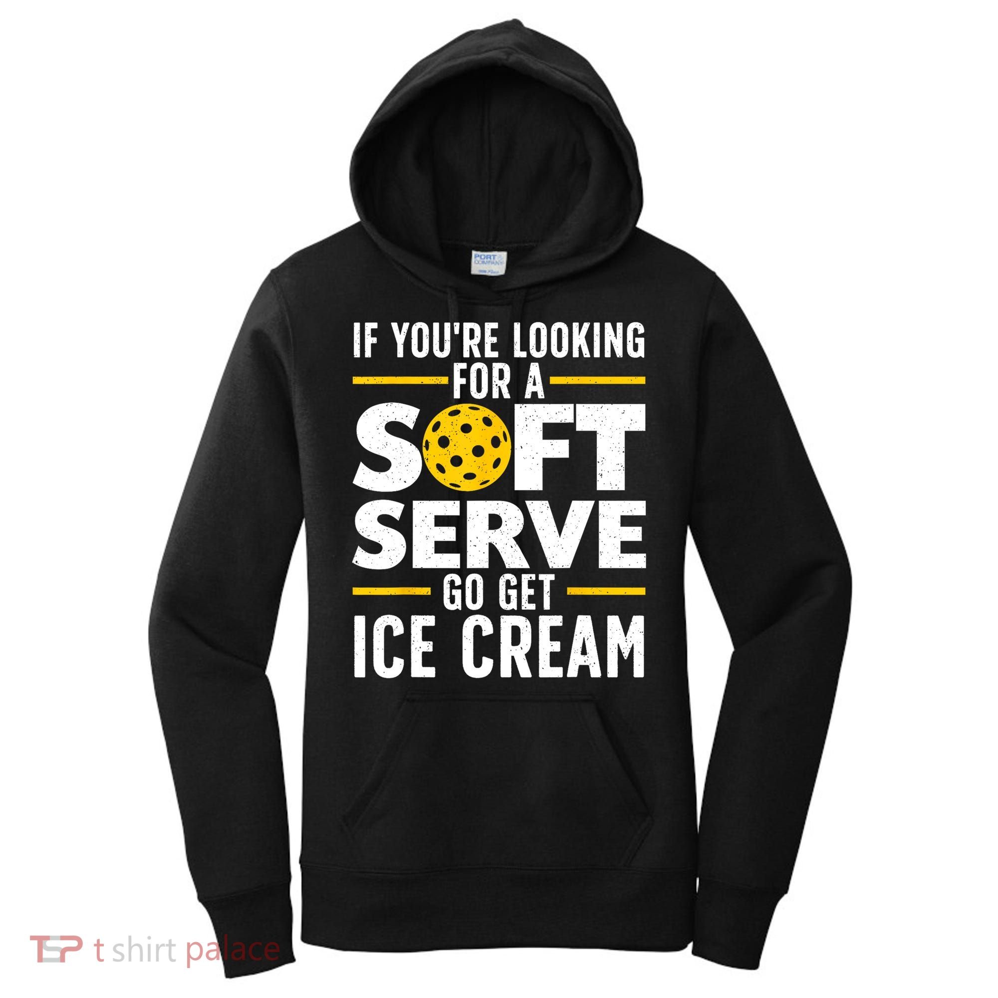Cool Pickleball For Men Women Pickle Ball Player Soft Serve Women's Hoodie