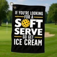 Cool Pickleball For Men Women Pickle Ball Player Soft Serve Golf Towel thumb 1