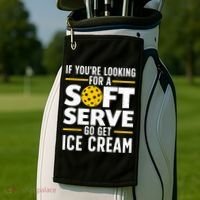 Cool Pickleball For Men Women Pickle Ball Player Soft Serve Golf Towel thumb 2