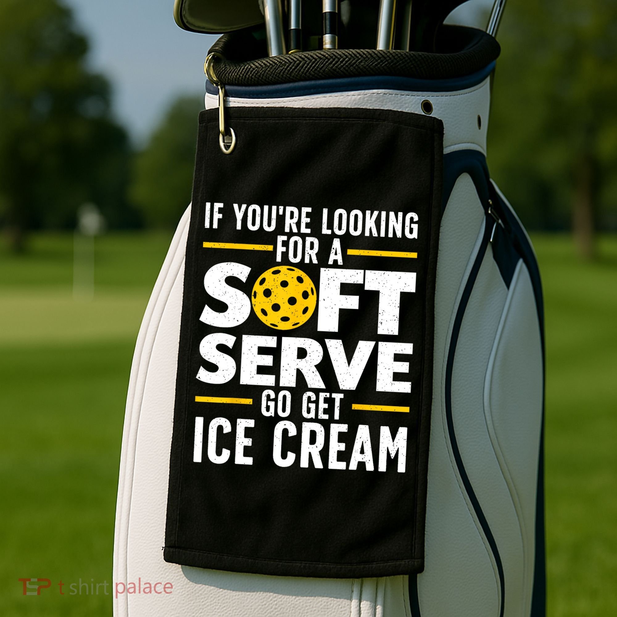 Cool Pickleball For Men Women Pickle Ball Player Soft Serve Golf Towel