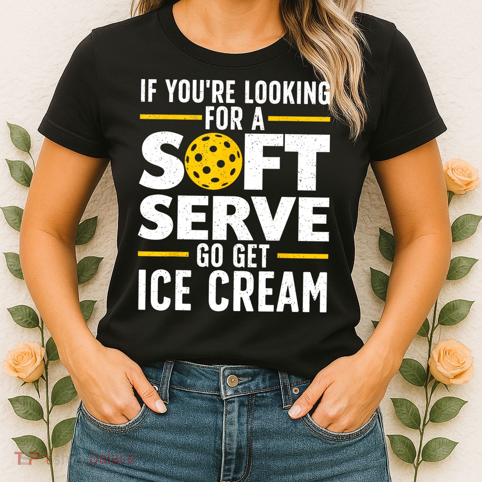 Cool Pickleball For Men Women Pickle Ball Player Soft Serve Women's T-Shirt