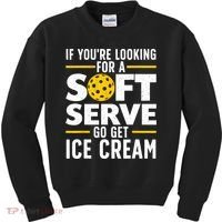 Cool Pickleball For Men Women Pickle Ball Player Soft Serve Kids Sweatshirt thumb 0
