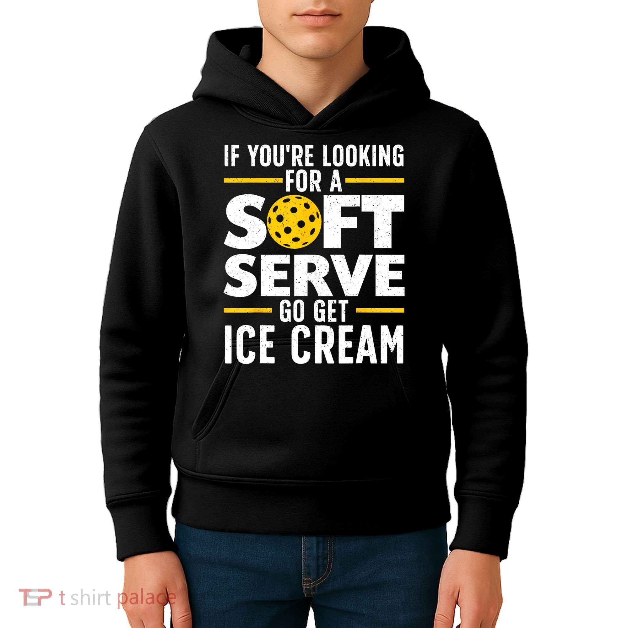 Cool Pickleball For Men Women Pickle Ball Player Soft Serve Kids Hoodie