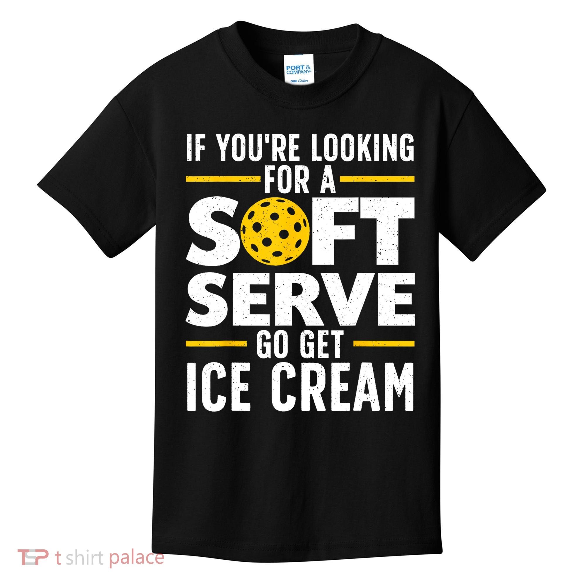Cool Pickleball For Men Women Pickle Ball Player Soft Serve Kids T-Shirt