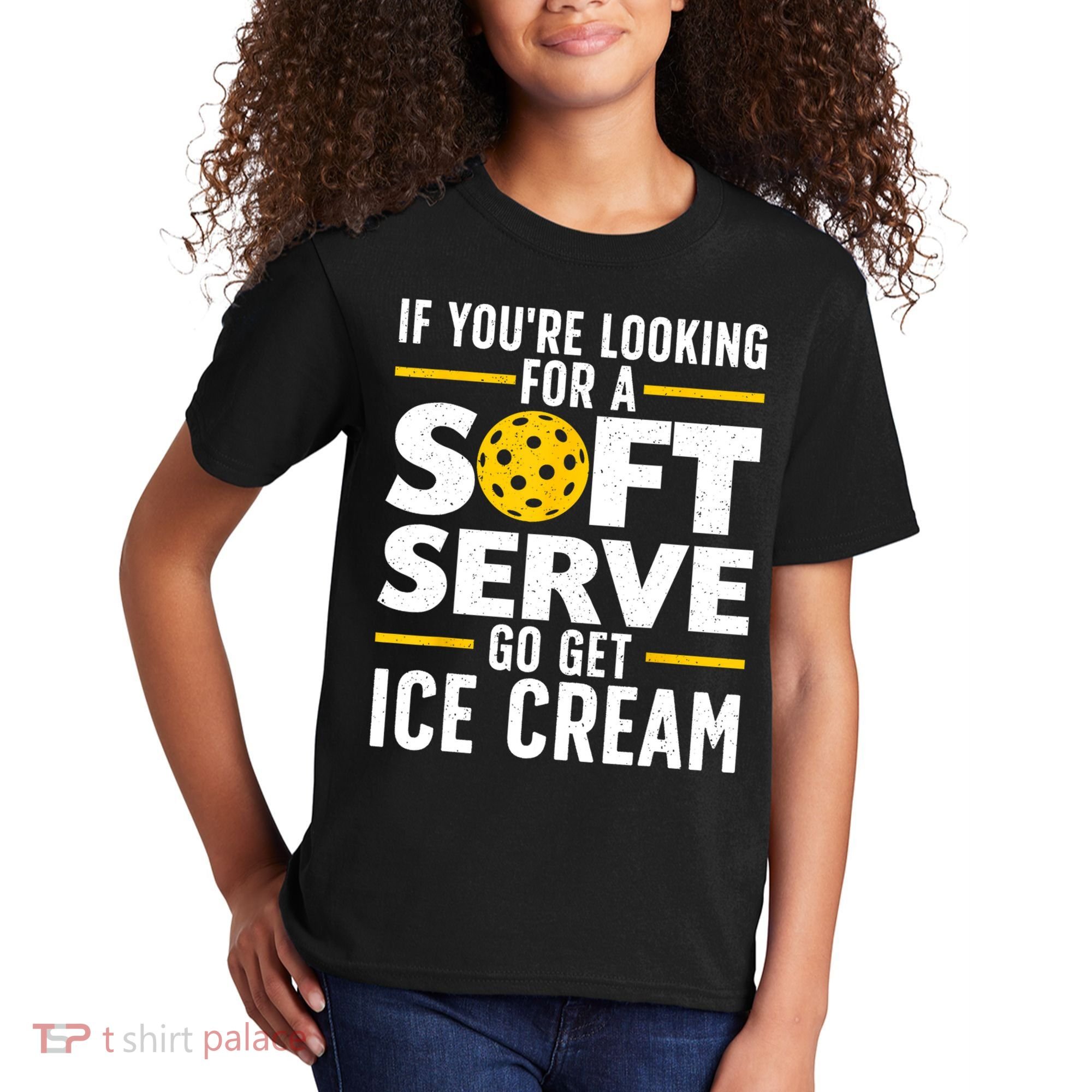 Cool Pickleball For Men Women Pickle Ball Player Soft Serve Kids T-Shirt