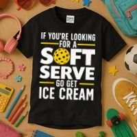 Cool Pickleball For Men Women Pickle Ball Player Soft Serve Kids T-Shirt thumb 3