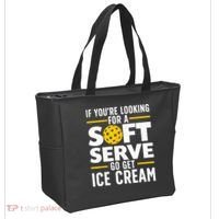 Cool Pickleball For Men Women Pickle Ball Player Soft Serve Tote Bag thumb 2