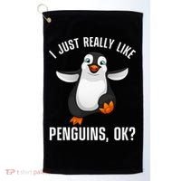 Cool Penguin For Men Women Kids Penguin Lovers Penguins Golf Towel thumb 0