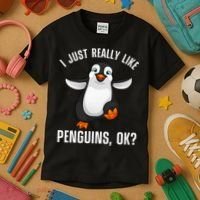 Cool Penguin For Men Women Kids Penguin Lovers Penguins Kids T-Shirt thumb 3