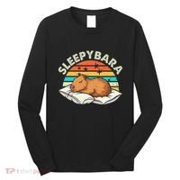Capybara Pajamas Funny Capybara Costume Gift Long Sleeve Shirt thumb 0