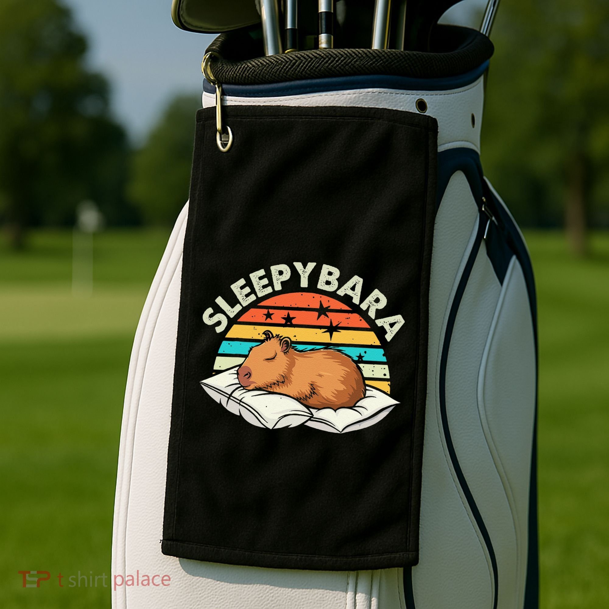 Capybara Pajamas Funny Capybara Costume Gift Golf Towel