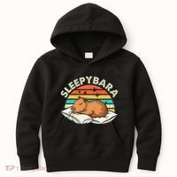 Capybara Pajamas Funny Capybara Costume Gift Kids Hoodie thumb 0