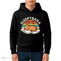 Capybara Pajamas Funny Capybara Costume Gift Kids Hoodie thumb 4