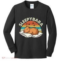 Capybara Pajamas Funny Capybara Costume Gift Kids Long Sleeve Shirt thumb 0