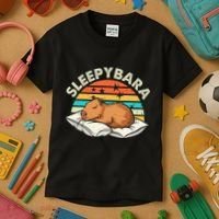 Capybara Pajamas Funny Capybara Costume Gift Kids T-Shirt thumb 3