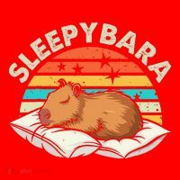 Capybara Pajamas Funny Capybara Costume Gift Santa Hat thumb 1