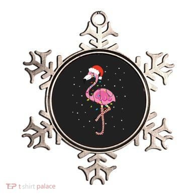 Cute Pink Flamingo Christmas Lights Santa Hat Meaningful Gift Ornament