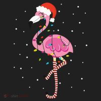 Cute Pink Flamingo Christmas Lights Santa Hat Meaningful Gift Hat thumb 2