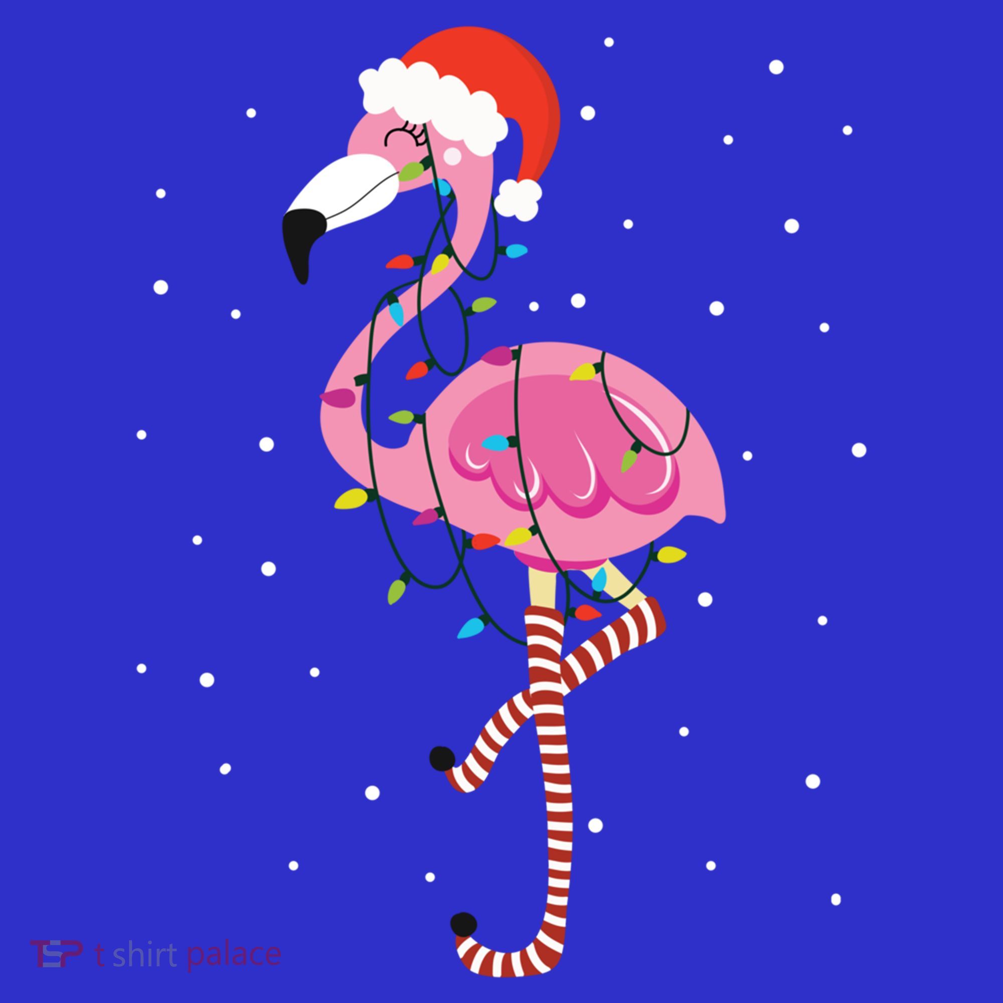 Cute Pink Flamingo Christmas Lights Santa Hat Meaningful Gift Visor